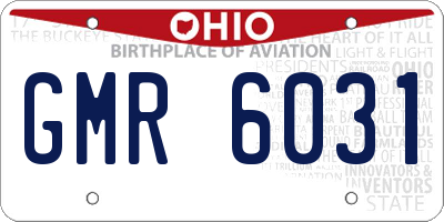 OH license plate GMR6031