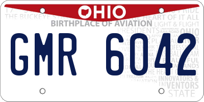 OH license plate GMR6042