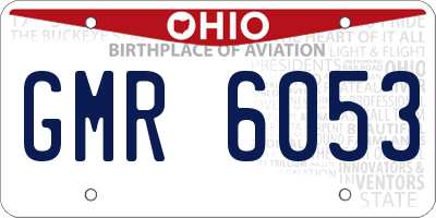 OH license plate GMR6053