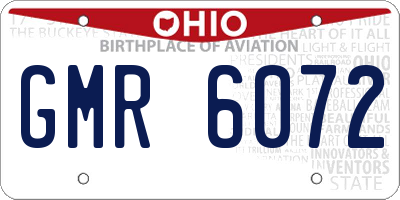 OH license plate GMR6072