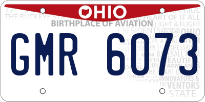 OH license plate GMR6073