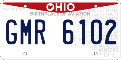 OH license plate GMR6102