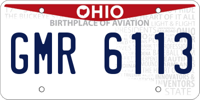 OH license plate GMR6113