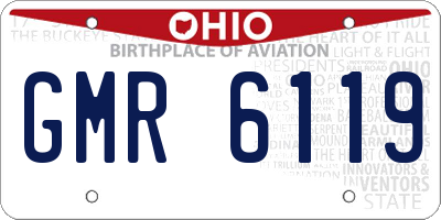 OH license plate GMR6119