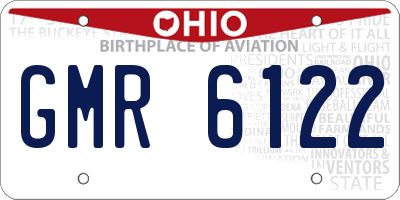 OH license plate GMR6122
