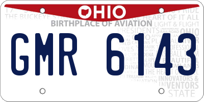 OH license plate GMR6143