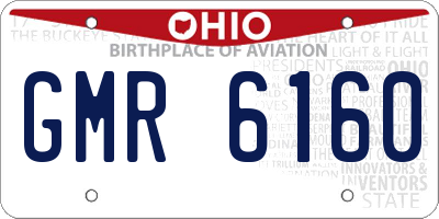 OH license plate GMR6160