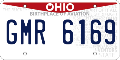 OH license plate GMR6169