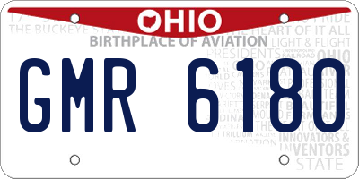 OH license plate GMR6180