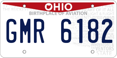 OH license plate GMR6182