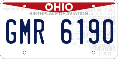 OH license plate GMR6190