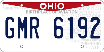 OH license plate GMR6192