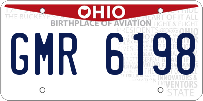 OH license plate GMR6198