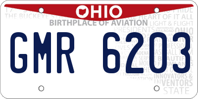 OH license plate GMR6203