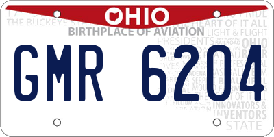 OH license plate GMR6204