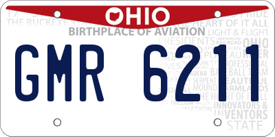 OH license plate GMR6211