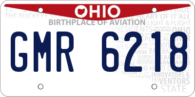 OH license plate GMR6218