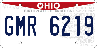 OH license plate GMR6219