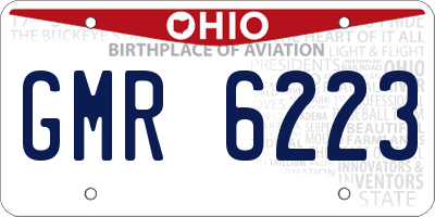 OH license plate GMR6223