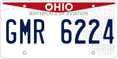 OH license plate GMR6224