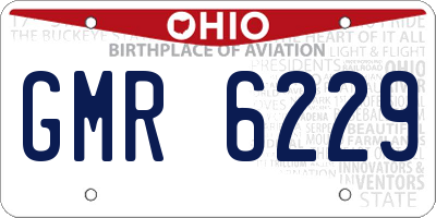 OH license plate GMR6229
