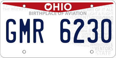 OH license plate GMR6230