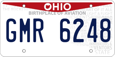 OH license plate GMR6248