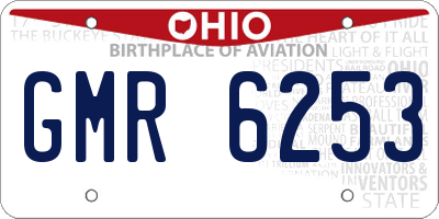 OH license plate GMR6253