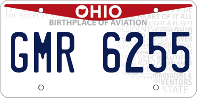 OH license plate GMR6255