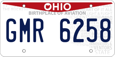 OH license plate GMR6258