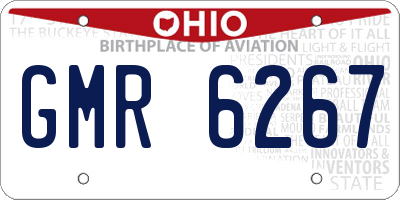 OH license plate GMR6267