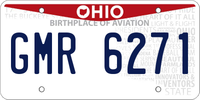 OH license plate GMR6271