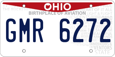 OH license plate GMR6272