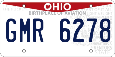 OH license plate GMR6278