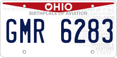 OH license plate GMR6283
