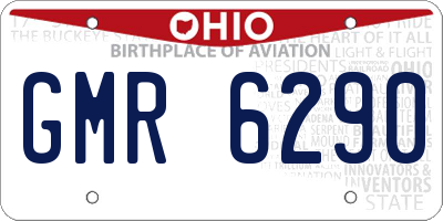 OH license plate GMR6290