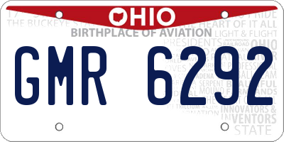 OH license plate GMR6292