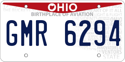 OH license plate GMR6294