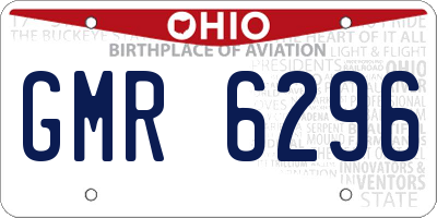 OH license plate GMR6296