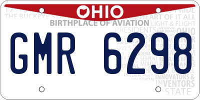 OH license plate GMR6298