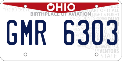 OH license plate GMR6303