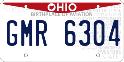 OH license plate GMR6304