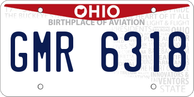 OH license plate GMR6318