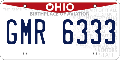 OH license plate GMR6333