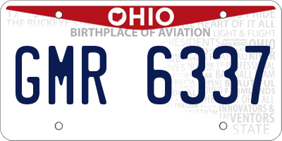 OH license plate GMR6337