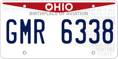 OH license plate GMR6338