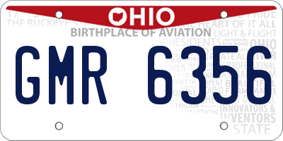 OH license plate GMR6356