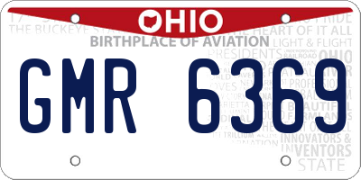 OH license plate GMR6369