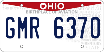 OH license plate GMR6370
