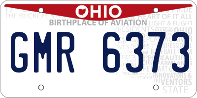 OH license plate GMR6373